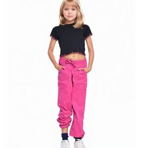 NWT With Jules Girl's Balloon Pants Tween Pink S